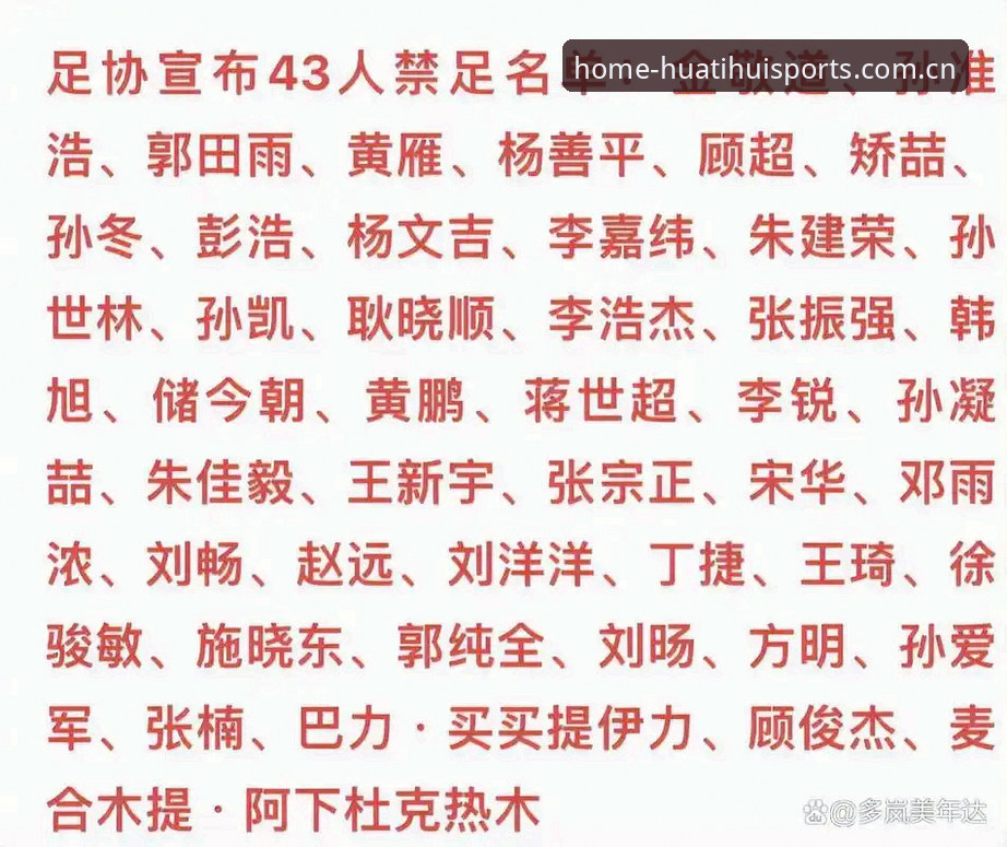 华体会体育官网登录 足协第三批禁足名单深度解析:如何在华体会体育官网追踪赛事新风向